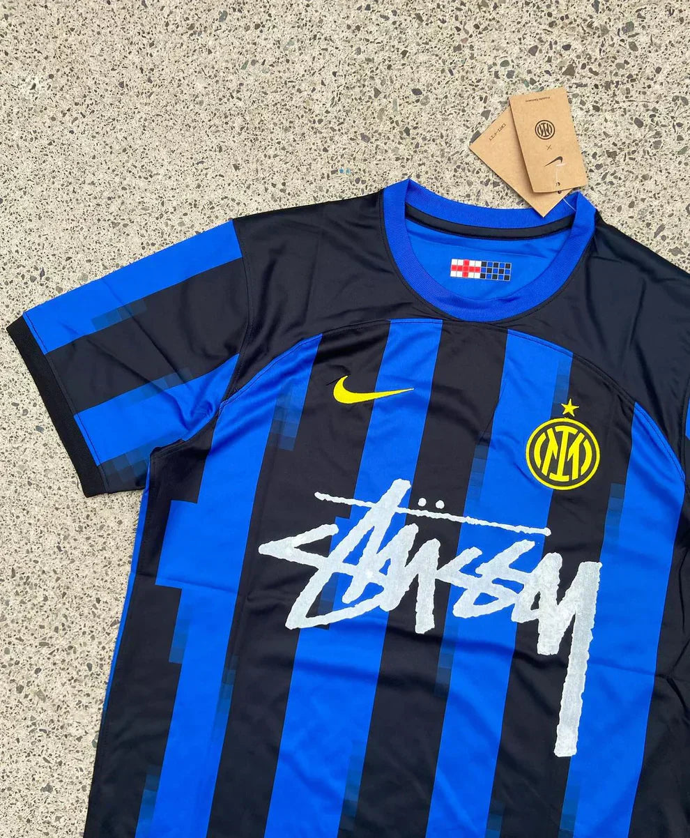 STUSSY X "INTER" SWEATER - BLUE/BLACK